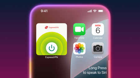 ExpressVPN app on iPhone's widget – promo image